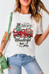 Graphic Slogan Print Crew Neck Short Sleeve Tee