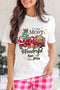 Graphic Slogan Print Crew Neck Short Sleeve Tee