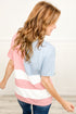 Graphic Star Stripe Print Crewneck Short Sleeve Shirt