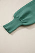 Graphic Text Balloon Sleeve Crew Neck Sweater
