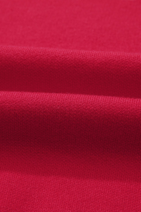 Graphic Text Balloon Sleeve Crew Neck Sweater