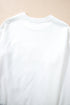 Graphic Textured Script Crew Neck Pullover Sweatshirt