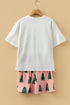 Graphic Tree Print Short Sleeve Cotton Lounge Set