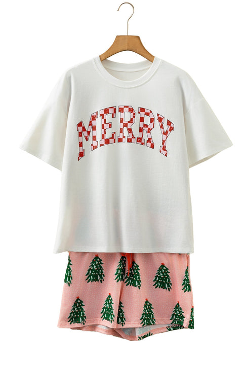 Graphic Tree Print Short Sleeve Cotton Lounge Set