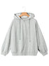 Gray Active Patchwork Detail Warm Winter Hoodie