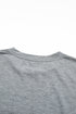 Gray America Flag Print Short Sleeve Crewneck T-Shirt