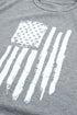Gray America Flag Print Short Sleeve Crewneck T-Shirt