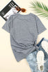 Gray Cash Letter Print Short Sleeve T Shirt