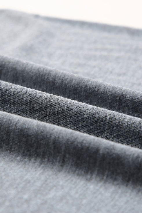 Gray Cash Letter Print Short Sleeve T Shirt