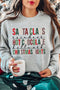 Gray Christmas Letter Graphic Print Pullover Sweatshirt