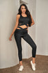 Gray Crisscross Sports Bra And Leggings Set