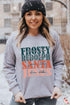 Gray Frosty Rudolph Santa Jesus Long Sleeve Sweatshirt