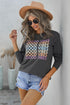 Gray Good Vibes Graphic Pullover Sweatshirt
