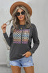 Gray Good Vibes Graphic Pullover Sweatshirt