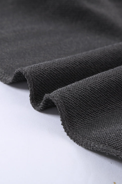 Gray Good Vibes Graphic Pullover Sweatshirt