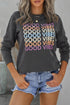 Gray Good Vibes Graphic Pullover Sweatshirt
