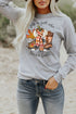 Gray Just A Girl Who Loves Fall Graphic Print Long Sleeve Top