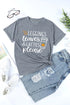 Gray Leggings Leaves And Lattes Please Graphic Tee