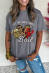 Gray Let The Good Times Boil Crawfish Leopard Heart Graphic Tee