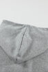 Gray Loose Kangaroo Pocket Hoodie