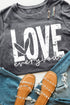 Gray Love Everybody Graphic T-Shirt