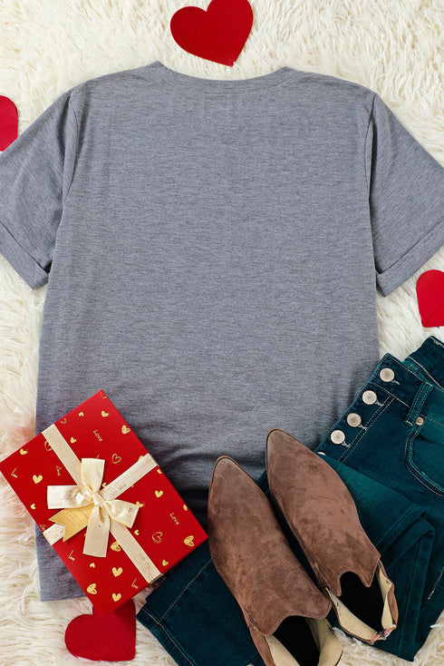 Gray Love Everybody Graphic T-Shirt