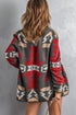 Gray Moraga Pocketed Aztec Cardigan