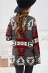 Gray Moraga Pocketed Aztec Cardigan