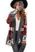 Gray Moraga Pocketed Aztec Cardigan