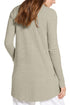 Gray Open Front Shawl Neckline Cardigan