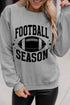 Gray Ragby FOOTBALL SEASON Graphic Crewneck Sweatshirt
