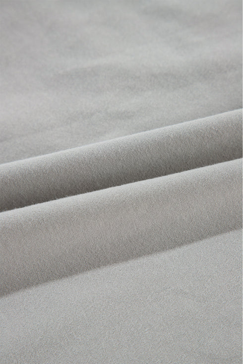 Gray Sleeveless Drawstring Waist Mini Dress