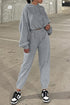 Gray Solid Drop Shoulder Hoodie And Joggers Activewear Set