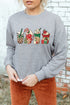 Gray Sweet Christmas Drinks Graphic Sweatshirt