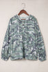 Green Long Sleeve Camo Print Oversize Hoodie