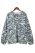 Green Long Sleeve Camo Print Oversize Hoodie