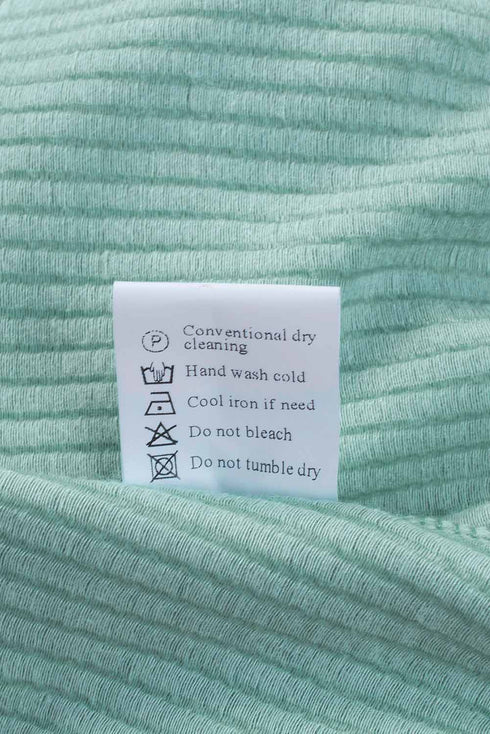 Green Loose Fit Ribbed V Neck Hoodie