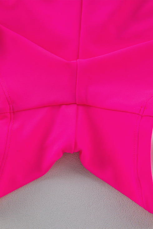 Green Tropical Print Halter Tankini with Swim Shorts