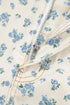 Grommet Knot Waist Floral Barrel Leg Jeans