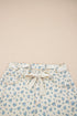 Grommet Knot Waist Floral Barrel Leg Jeans