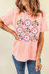 Groovy Retro Floral Pumpkin Power Graphic Tee