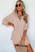Half Button Collared Loose Romper