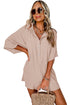 Half Button Collared Loose Romper