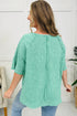 Half Button Raw Seam Raglan Sleeve Mineral Wash Tee