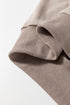 Half Lantern Sleeve Collared V Neck Pullover Shirt