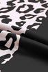 Half Leopard Patchwork Short Sleeves Top