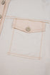 Half Placket Chest Pocket Short Sleeve Wide Leg Jumpsuit
