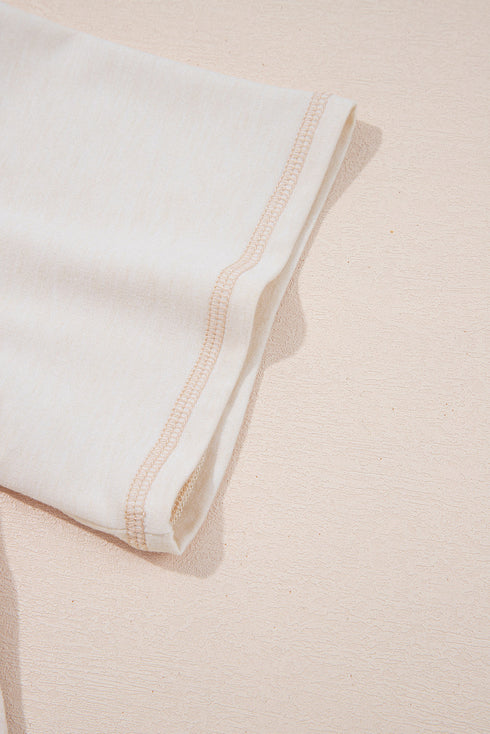 Half Placket Chest Pocket Short Sleeve Wide Leg Jumpsuit