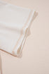 Half Placket Chest Pocket Short Sleeve Wide Leg Jumpsuit