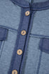 Half Placket Chest Pocket Short Sleeve Wide Leg Jumpsuit